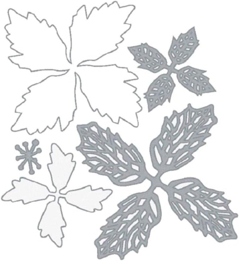 woobles Flowers Christmas Decoration, Cutting Machine Cutting Stencil, Christmas Decoration Flower Scrapbooking Embossing Stencils Paper Craft Decoration Festival Cards Gift Christmas, Cutting - Image 2